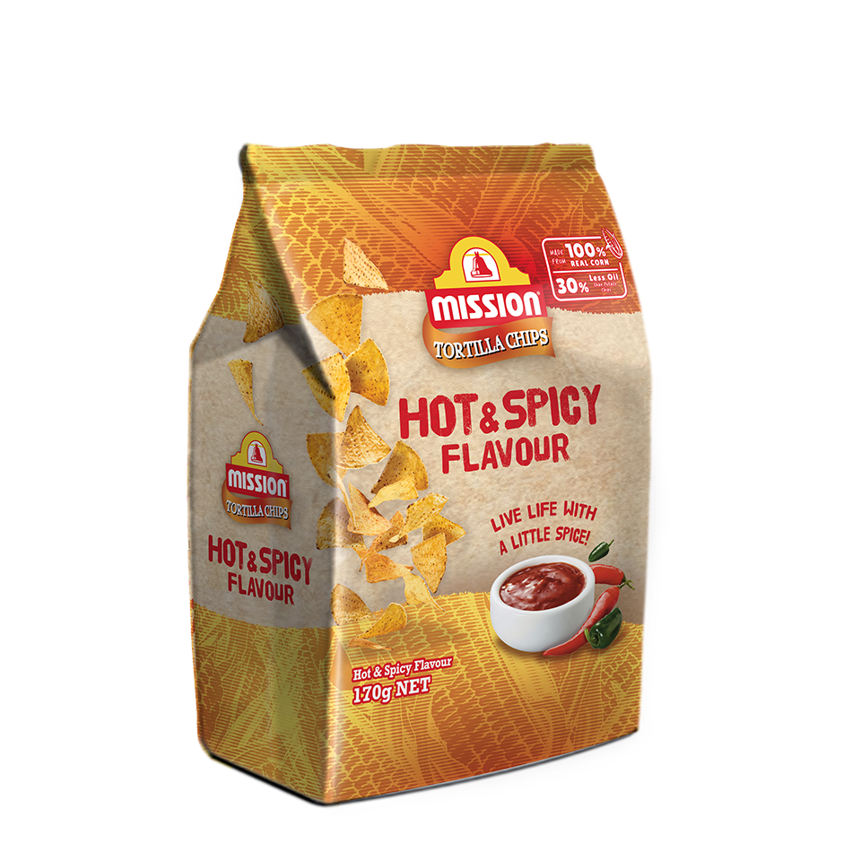 Mission Hot & Spicy Flavoured Tortilla Chips 170g