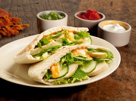 Chicken & Mint Pita Pockets with Sweet Chilli Mayo