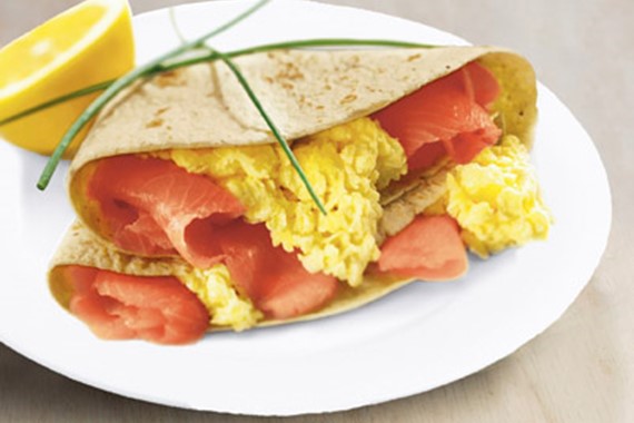 Scrambled Egg & Smoked Salmon Breakfast Mini Wraps