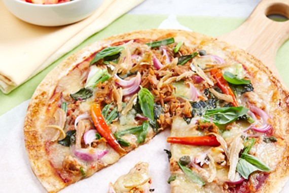 Spicy Tuna with Capers and Anchovies Pizza