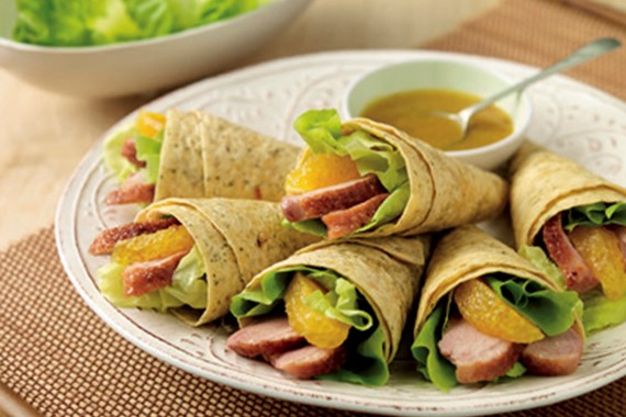 Smoked Duck with Orange Sauce Wrap