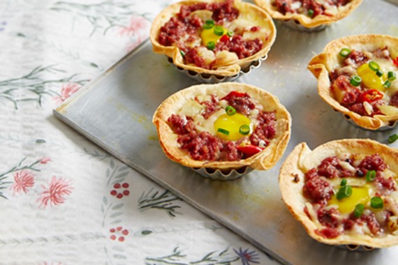 Fancy Spicy Cornbeef Hash Breakfast Cups