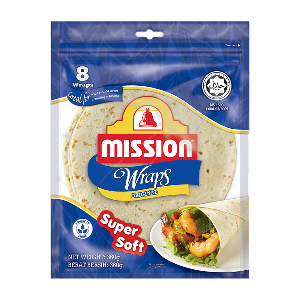 Mission Supersoft Original Wraps 8” 8ct