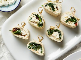 High Protein Spinach Feta Wrap