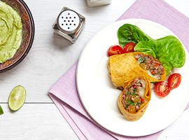 Lamb Mince Roll with Avocado Mash