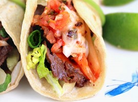 Kimchi & Beef Pita with Miso Soup