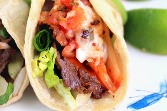 Kimchi & Beef Pita with Miso Soup