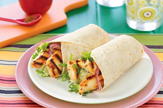 Honey & Mustard Chicken Wraps