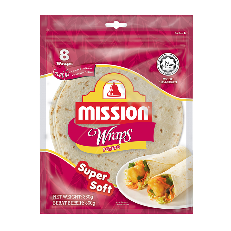 Mission Supersoft Potato Wraps 8” 8ct