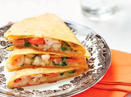 Cheesy Prawn Foldover (wrap)