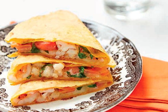 Cheesy Prawn Foldover (wrap)