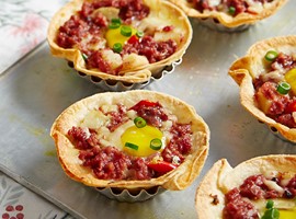 Fancy Spicy Corned beef Hash Breakfast Cups