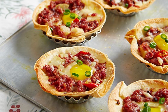 Fancy Spicy Corned beef Hash Breakfast Cups