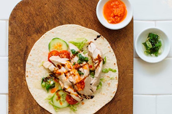 Hainanese Chicken Wrap