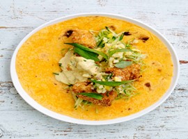 Laksa Fried Chicken Wrap with Pineapple Salsa