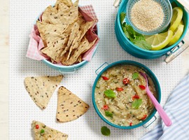 Babaganush Dip with Multigrain Chips