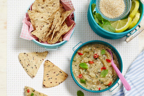 Babaganush Dip with Multigrain Chips