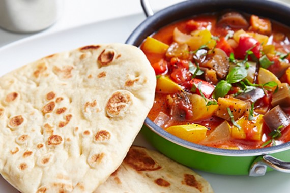 Ratatouille with Naan