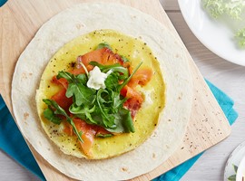 Smoked Salmon Omelette Wrap